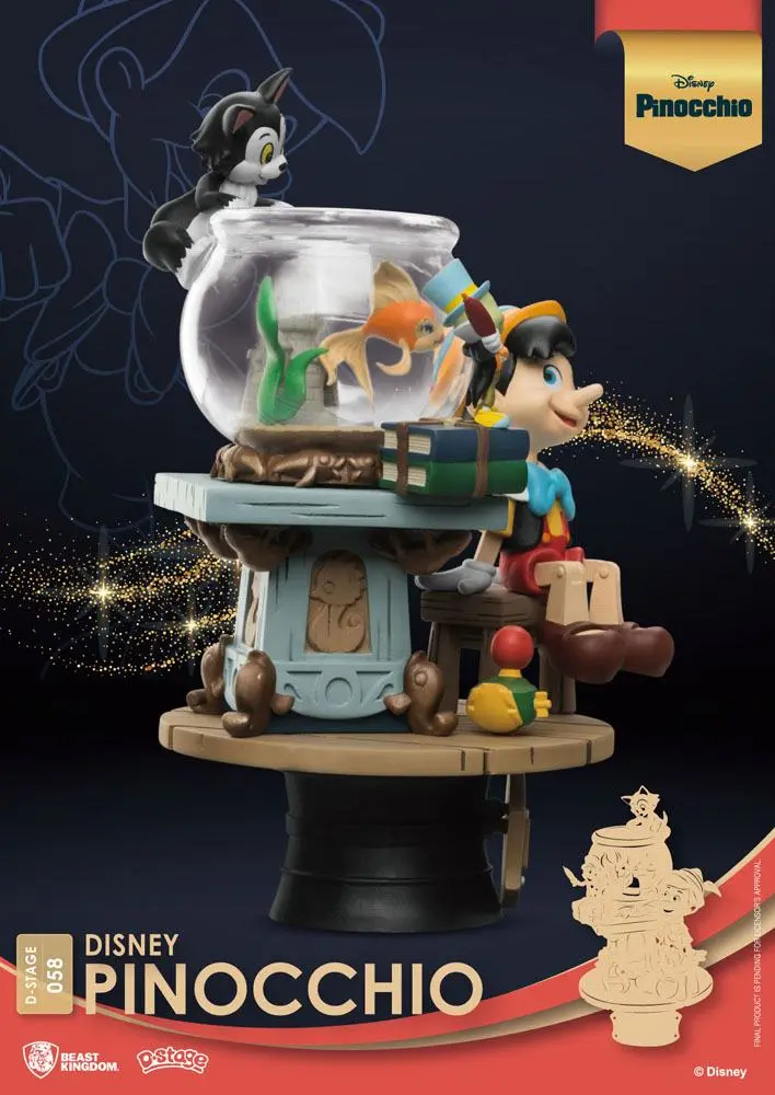 Disney Classic Animation Series D-Stage Pinocchio PVC Diorama szobor 15 cm termékfotó