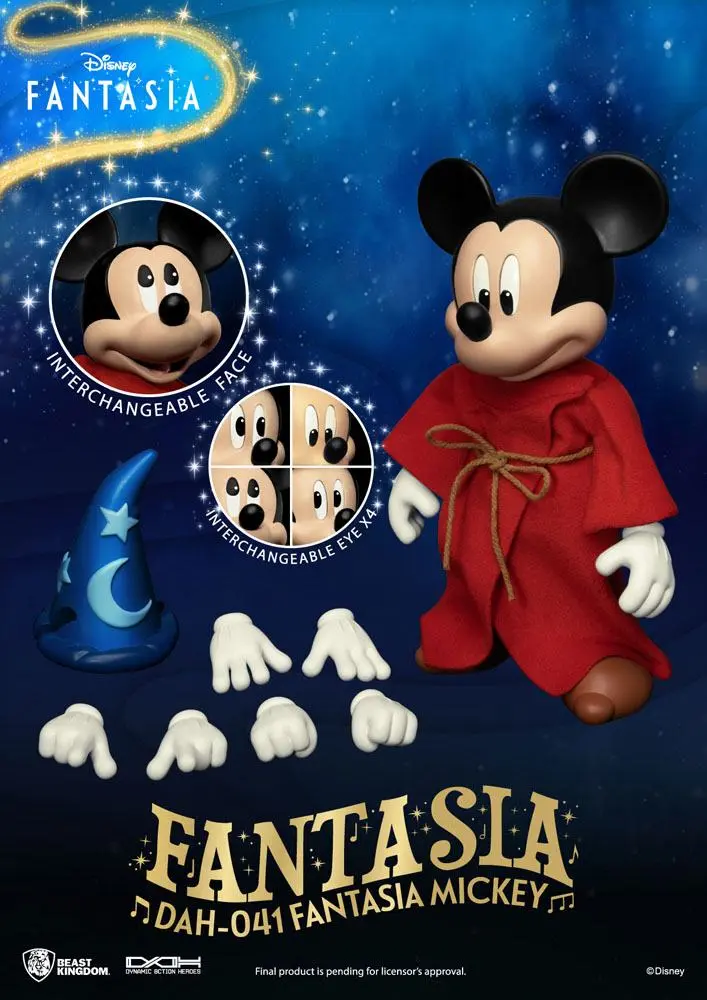 Disney Classic Dynamic 8ction Heroes 1/9 Mickey Fantasia akciófigura 21 cm termékfotó