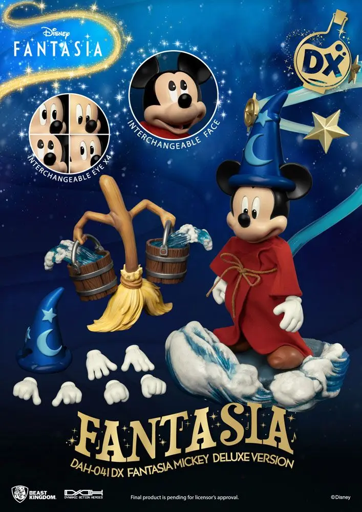 Disney Classic Dynamic 8ction Heroes 1/9 Mickey Fantasia Deluxe Version akciófigura 21 cm termékfotó