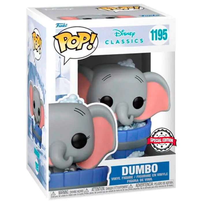 Disney Classics Funko POP! Vinyl figura Dumbo in Bathtub Exkluzív 9 cm termékfotó