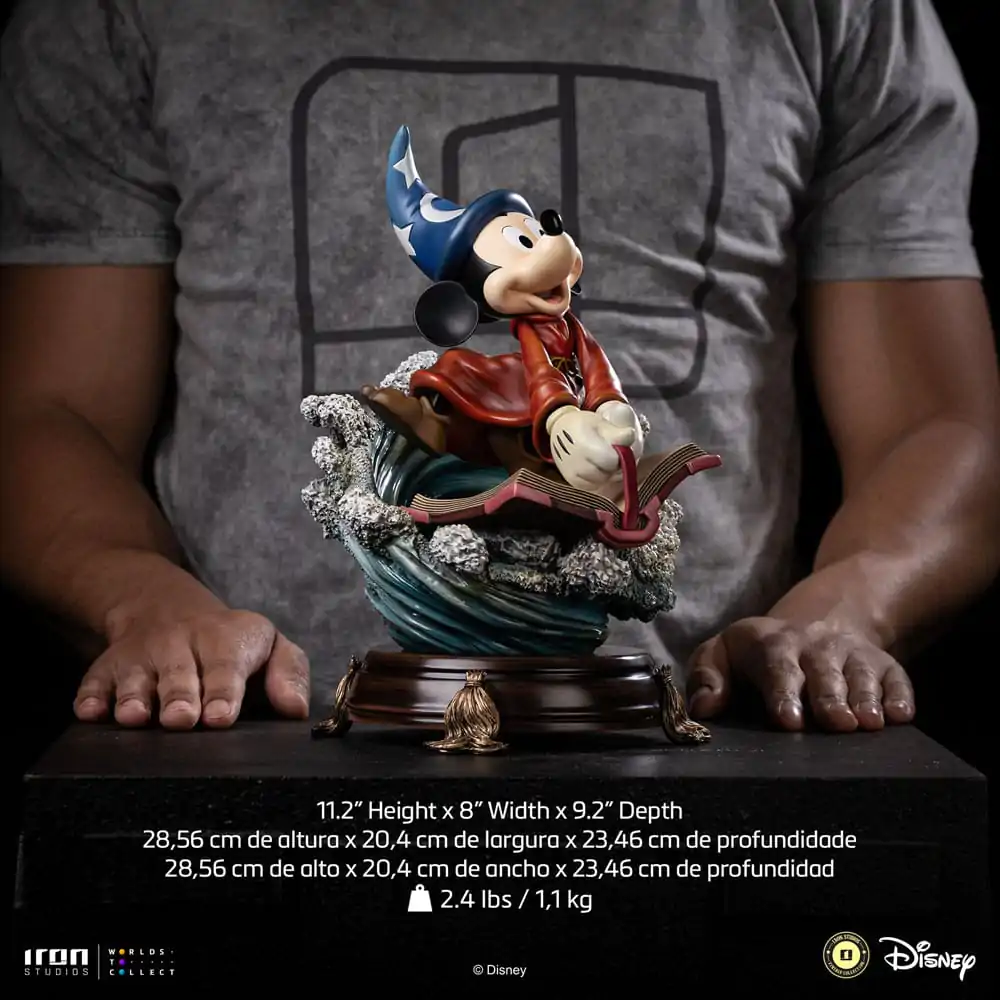 Disney Classics Vintage Collection Deluxe Art Scale 1/10 Sorcerer Mickey szobor figura 28 cm termékfotó
