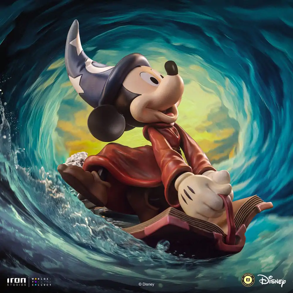 Disney Classics Vintage Collection Deluxe Art Scale 1/10 Sorcerer Mickey szobor figura 28 cm termékfotó