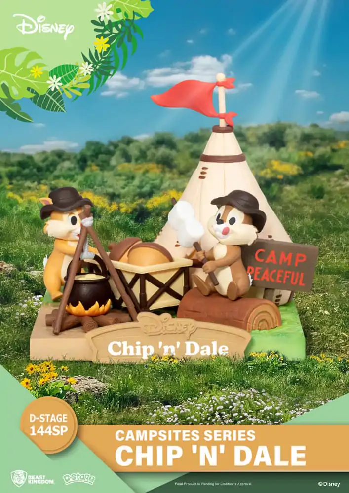 Disney D-Stage Campsite Series Chip &amp; Dale Special Edition PVC Diorama szobor figura 10 cm termékfotó