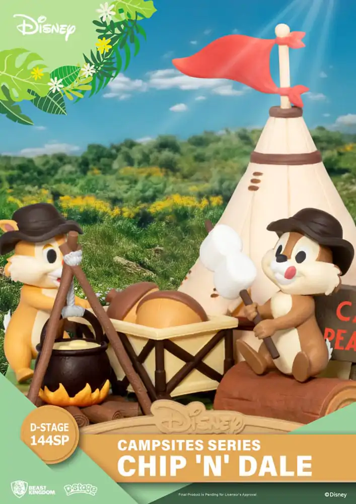 Disney D-Stage Campsite Series Chip &amp; Dale Special Edition PVC Diorama szobor figura 10 cm termékfotó