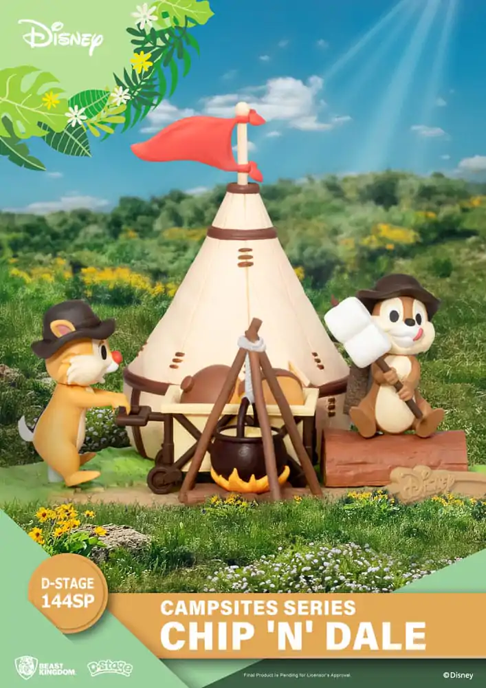 Disney D-Stage Campsite Series Chip &amp; Dale Special Edition PVC Diorama szobor figura 10 cm termékfotó