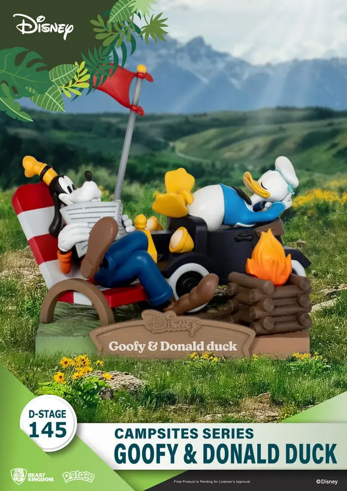 Disney D-Stage Campsite Series Goofy &amp; Donald Duck PVC Diorama szobor figura 10 cm termékfotó