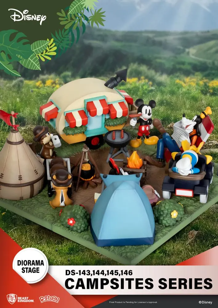 Disney D-Stage Campsite Series Goofy &amp; Donald Duck PVC Diorama szobor figura 10 cm termékfotó