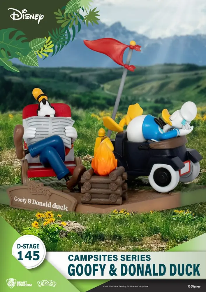Disney D-Stage Campsite Series Goofy &amp; Donald Duck PVC Diorama szobor figura 10 cm termékfotó