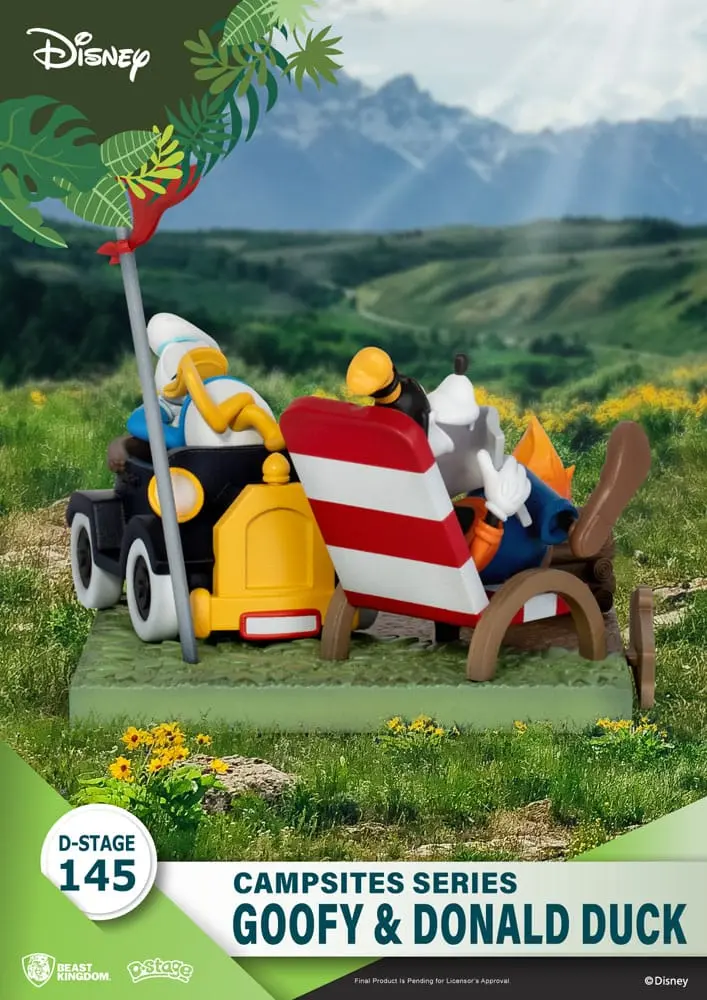 Disney D-Stage Campsite Series Goofy &amp; Donald Duck PVC Diorama szobor figura 10 cm termékfotó
