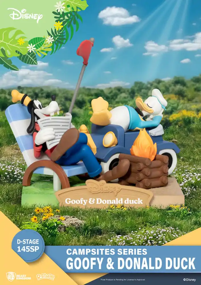Disney D-Stage Campsite Series Goofy &amp; Donald Duck Special Edition PVC Diorama szobor figura 10 cm termékfotó