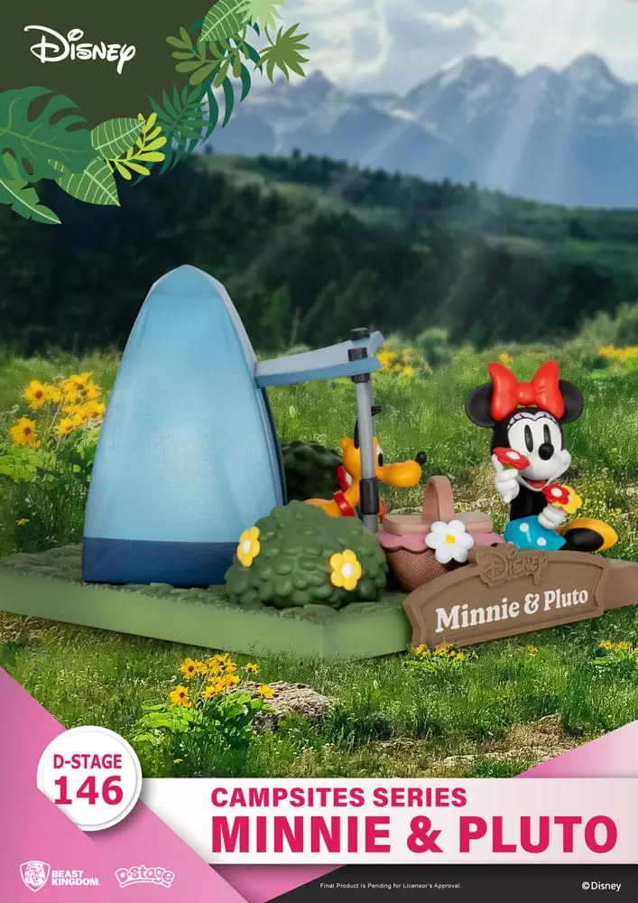 Disney D-Stage Campsite Series Mini & Pluto PVC Diorama szobor figura 10 cm termékfotó