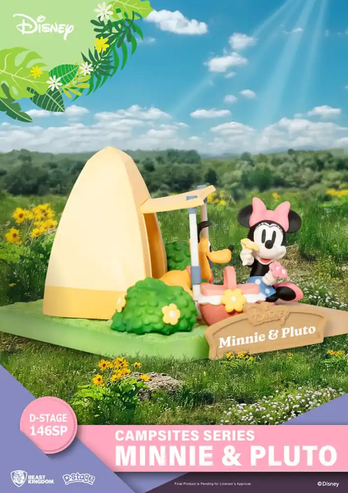 Disney D-Stage Campsite Series Mini &amp; Pluto Special Edition PVC Diorama szobor figura 10 cm termékfotó