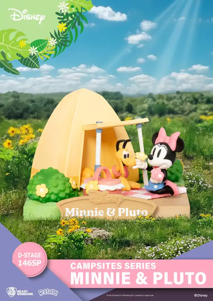 Disney D-Stage Campsite Series Mini &amp; Pluto Special Edition PVC Diorama szobor figura 10 cm termékfotó