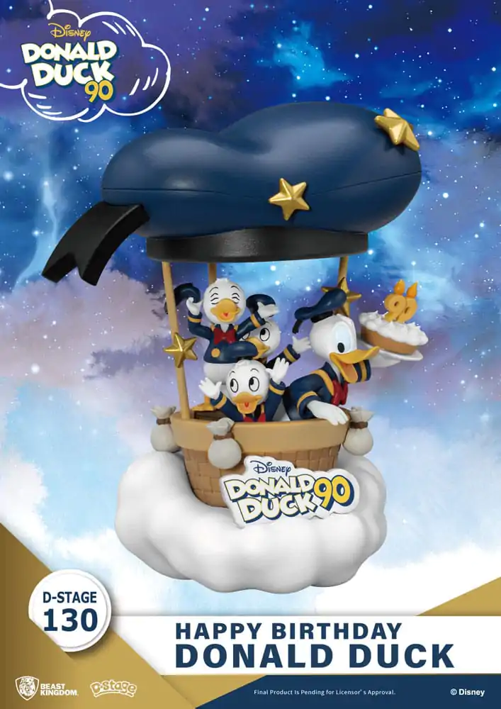 Disney D-Stage Donald Duck 90th-Happy Birthday PVC Dioráma szobor figura 14 cm termékfotó