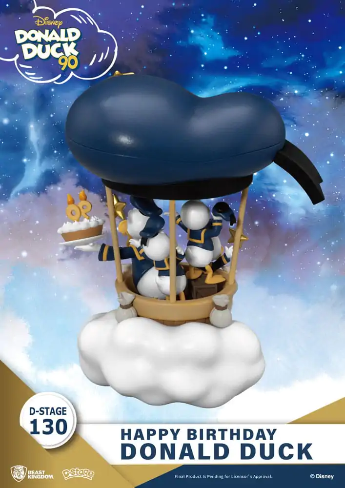 Disney D-Stage Donald Duck 90th-Happy Birthday PVC Dioráma szobor figura 14 cm termékfotó