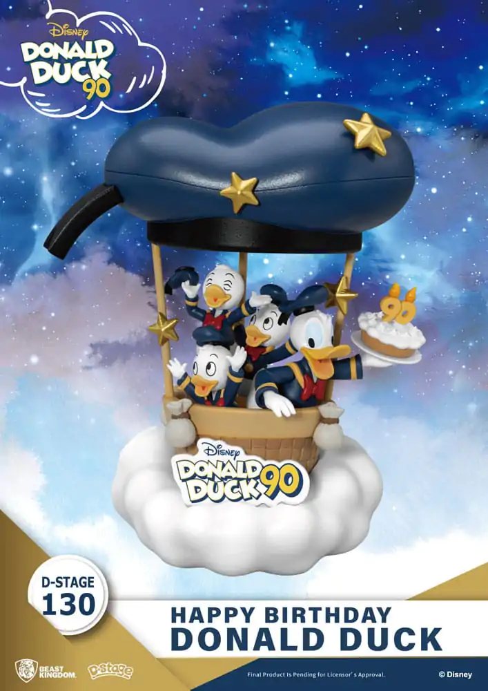Disney D-Stage Donald Duck 90th-Happy Birthday PVC Dioráma szobor figura 14 cm termékfotó