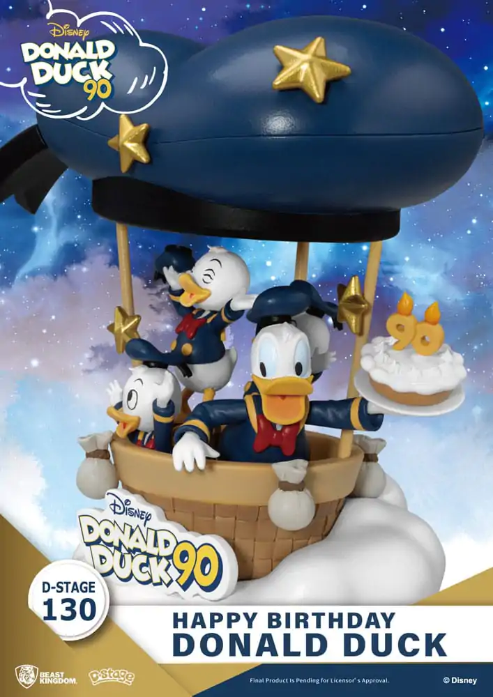 Disney D-Stage Donald Duck 90th-Happy Birthday PVC Dioráma szobor figura 14 cm termékfotó