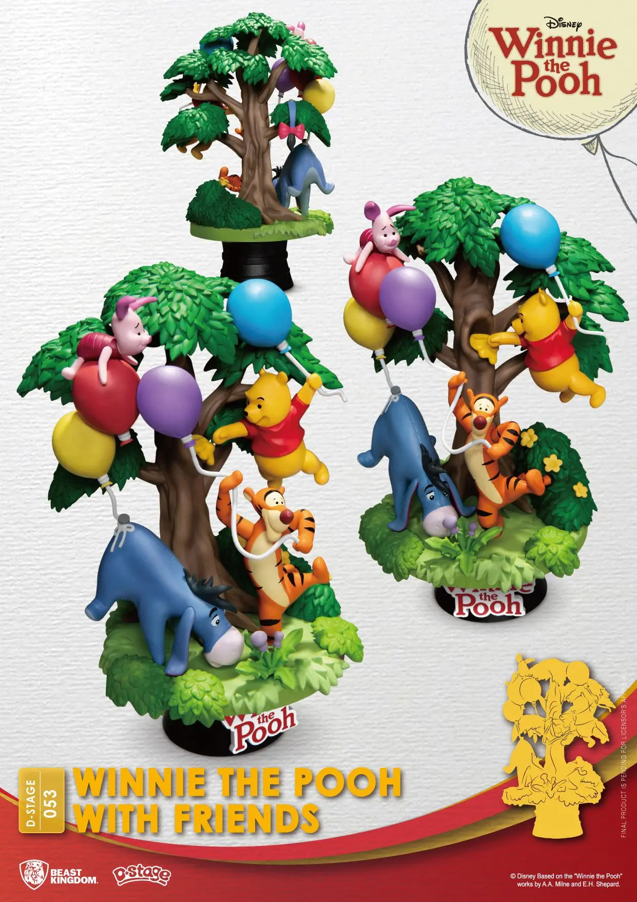 Disney D-Stage Winnie The Pooh With Friends PVC Diorama szobor figura 16 cm termékfotó