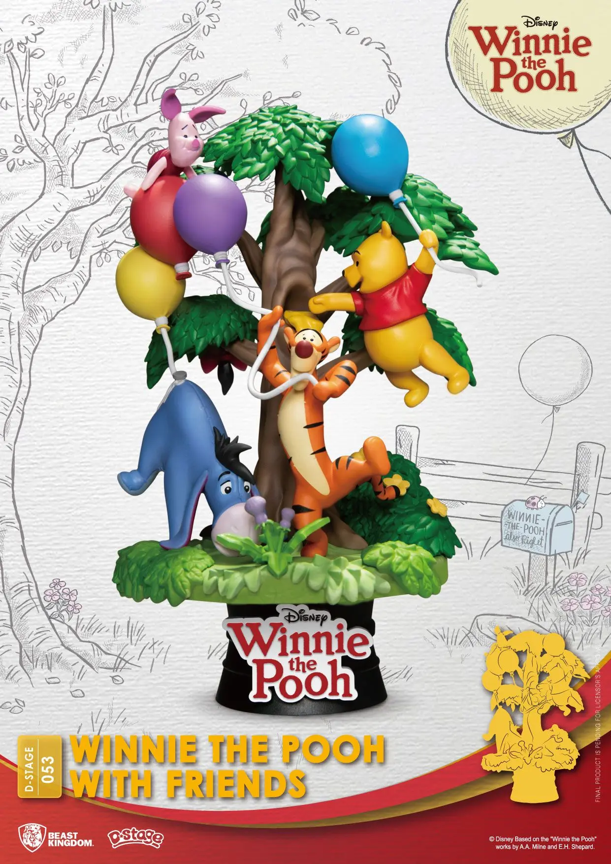 Disney D-Stage Winnie The Pooh With Friends PVC Diorama szobor figura 16 cm termékfotó
