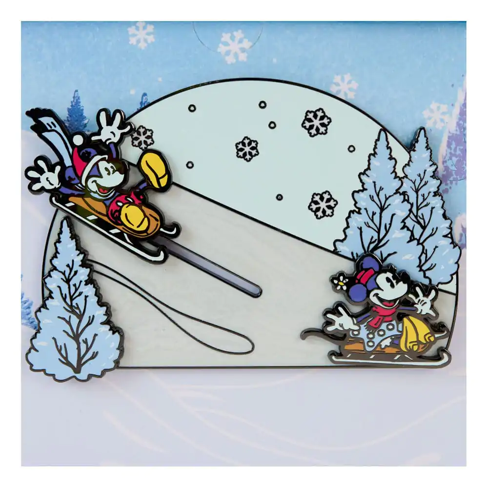 Disney Enamel Pins Mickey and friends Winter Wonderland zománcozott kitűző Limitált kiadás 8 cm termékfotó