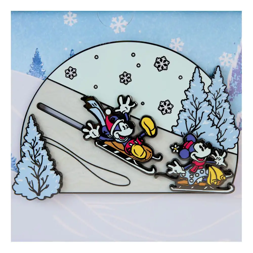 Disney Enamel Pins Mickey and friends Winter Wonderland zománcozott kitűző Limitált kiadás 8 cm termékfotó