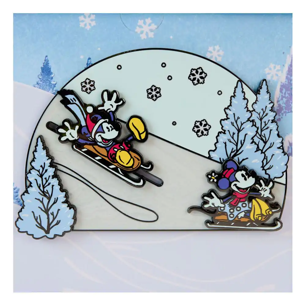 Disney Enamel Pins Mickey and friends Winter Wonderland zománcozott kitűző Limitált kiadás 8 cm termékfotó