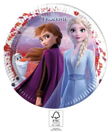 Disney Frozen II, Jégvarázs papírtányér 8 db-os 23 cm FSC termékfotó