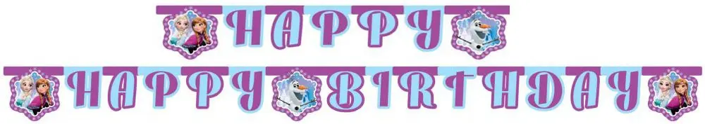 Disney Frozen Northern Lights, Jégvarázs Happy Birthday felirat 210 cm termékfotó