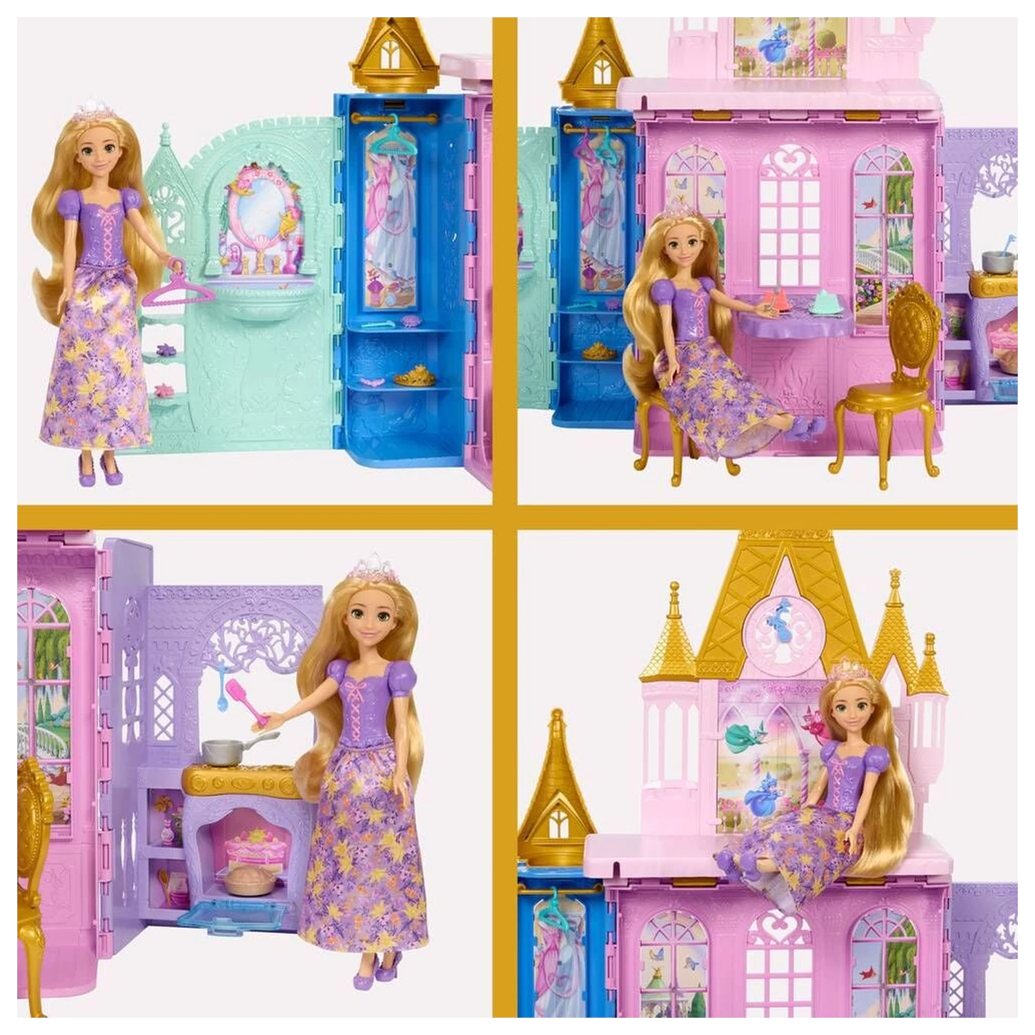 Disney Hercegnők Aranyhaj játék baba és kastély játékkészlet termékfotó