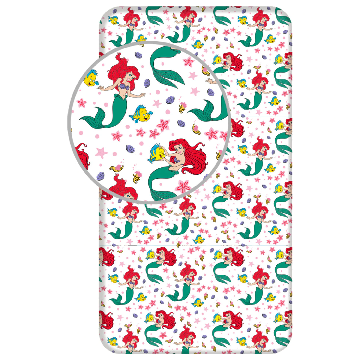 Disney Hercegnők Ariel gumis lepedő 90x200 cm termékfotó