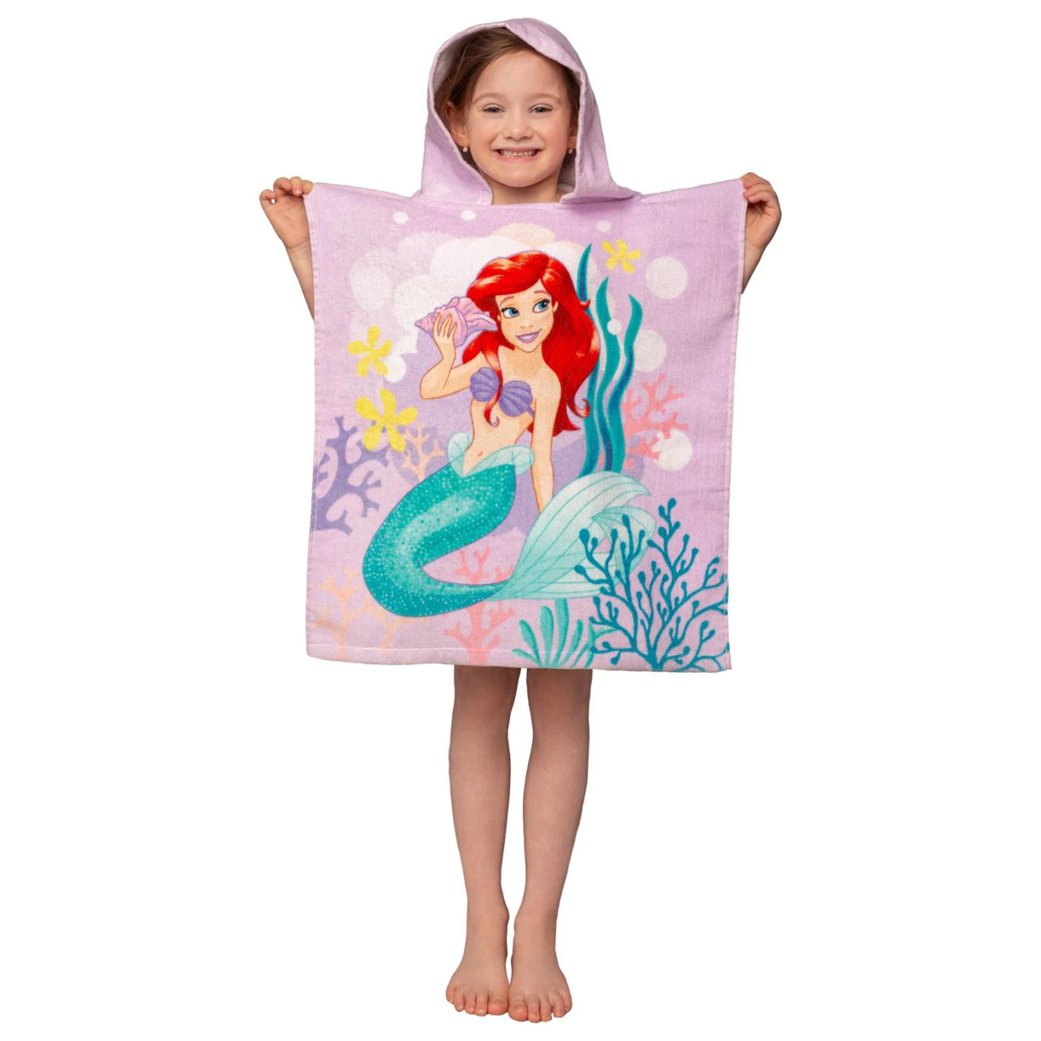 Disney Hercegnők Ariel Pink törölköző poncsó  termékfotó