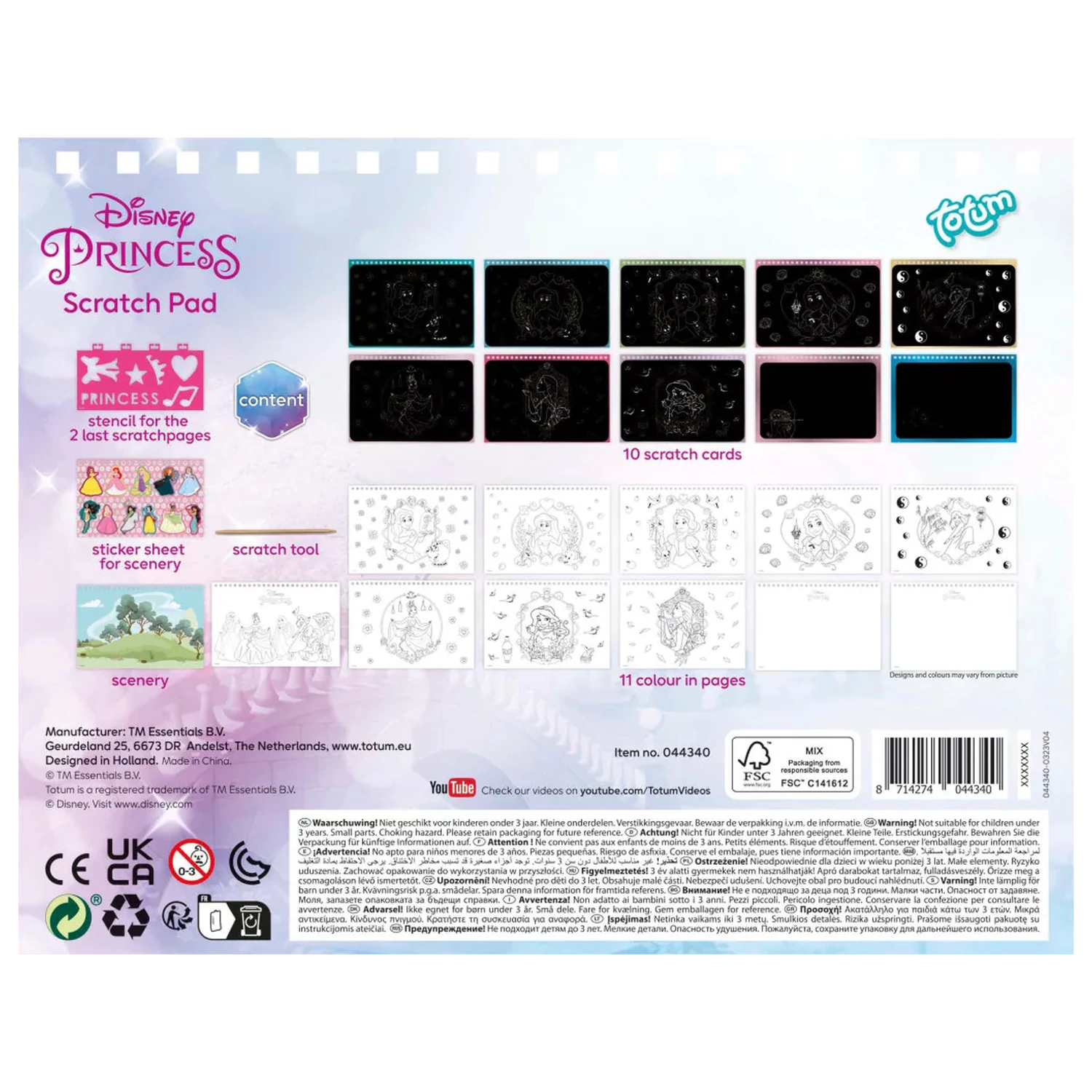 Disney Hercegnők Beauty scratch képkarcoló készlet és activity szett termékfotó
