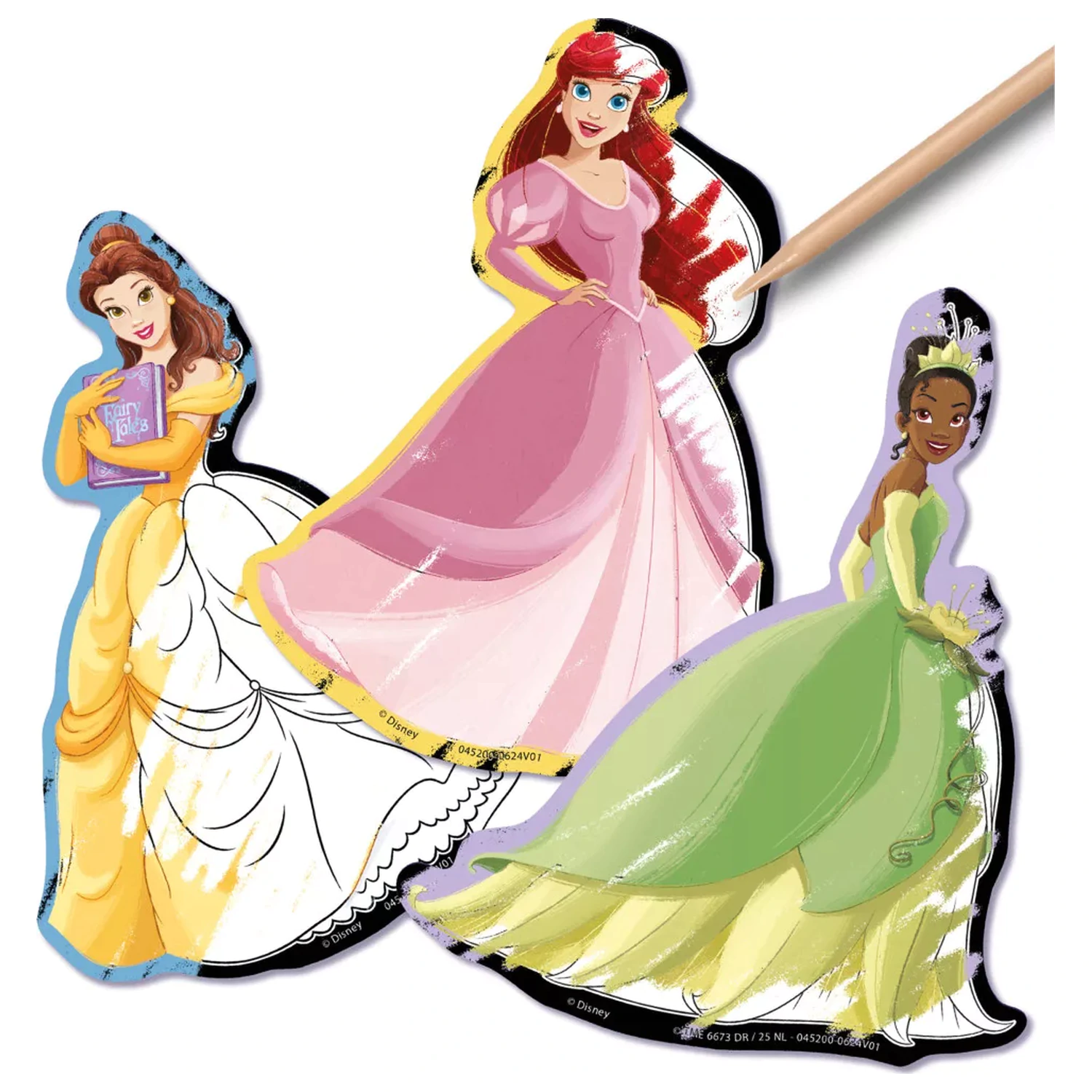 Disney Hercegnők Fairytale képkarcoló matricák 5 db-os termékfotó