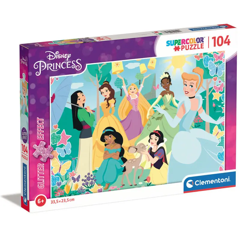 Disney Hercegnők Glitter Effect puzzle 104db-os termékfotó