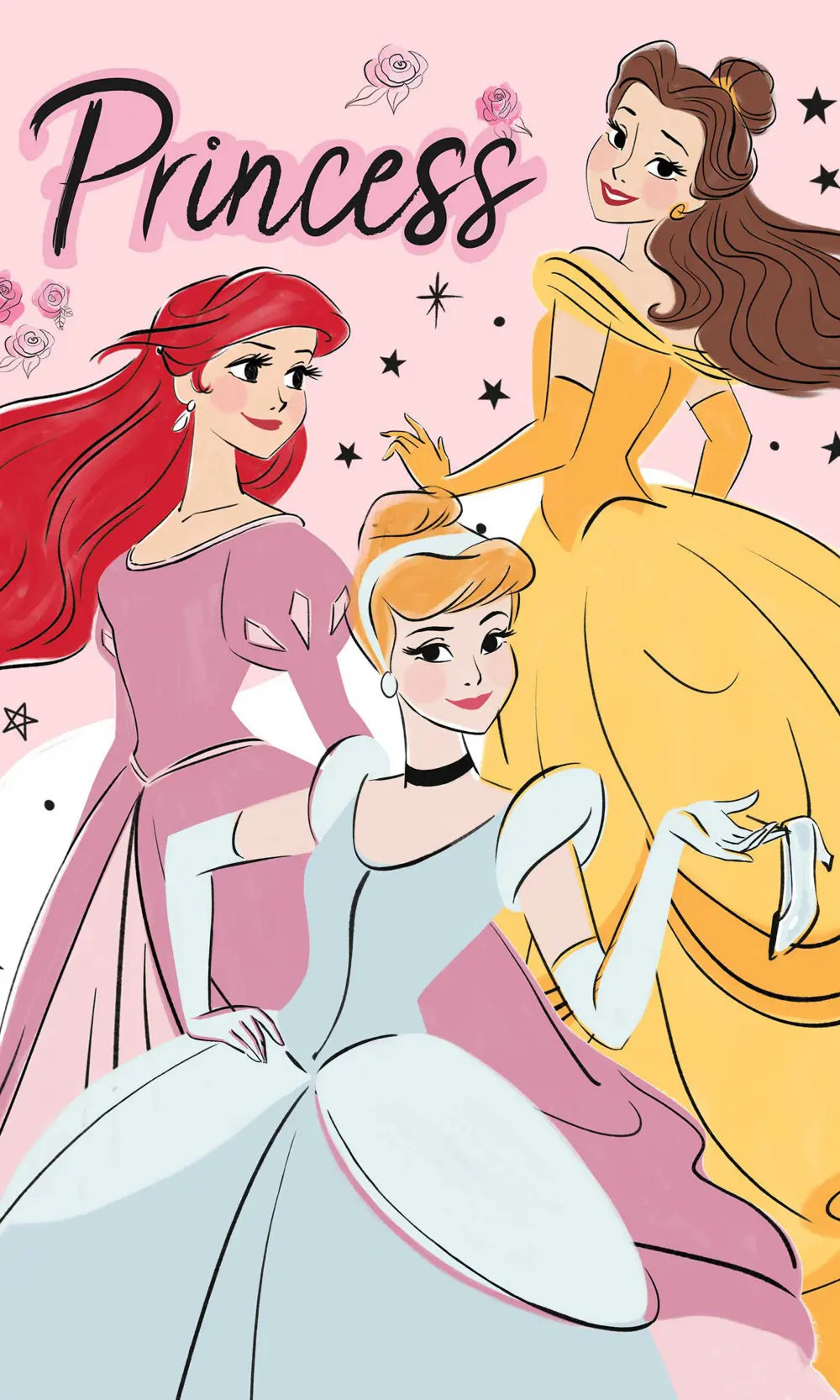 Disney Hercegnők kéztörlő arctörlő, törölköző 30*50cm termékfotó