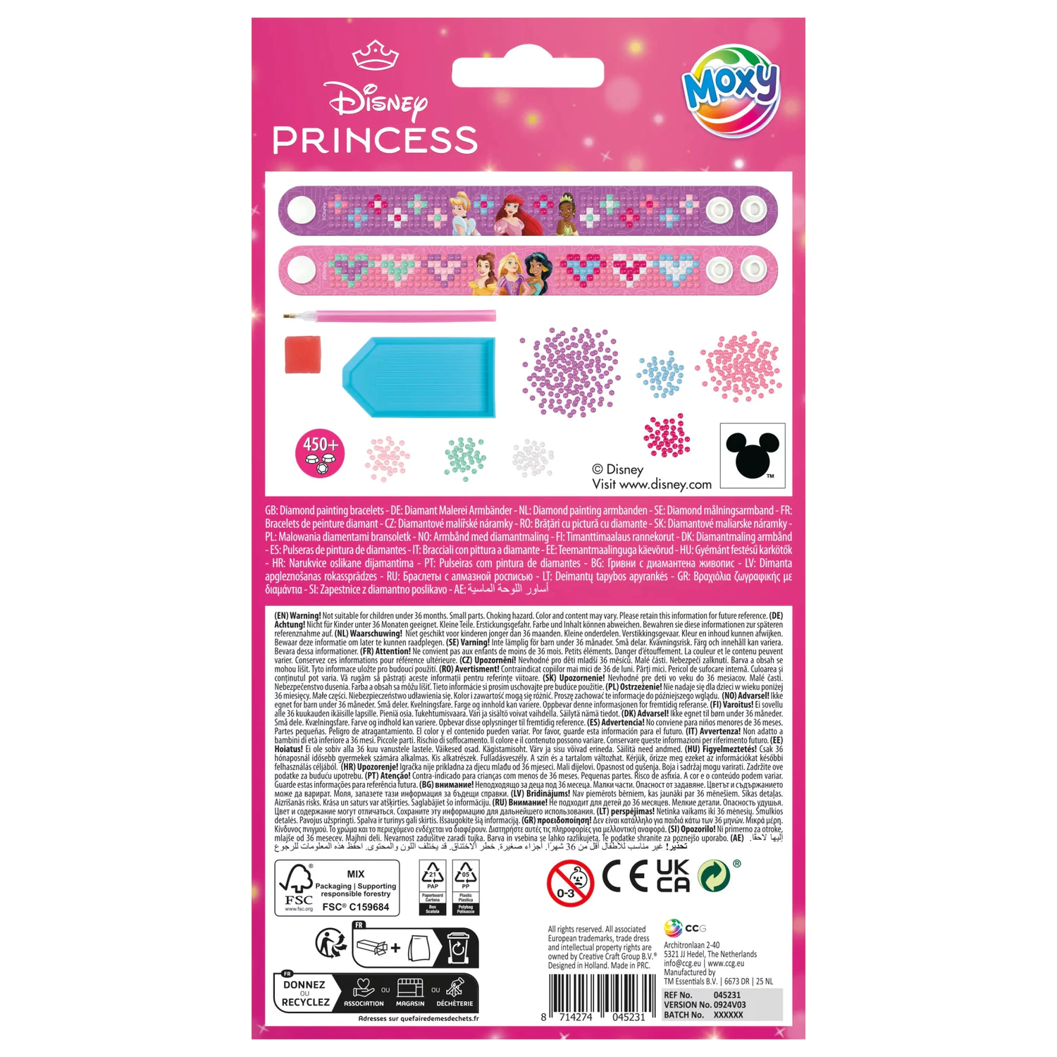 Disney Hercegnők Moxy gyémántszemes karkötő szett 2 db-os termékfotó