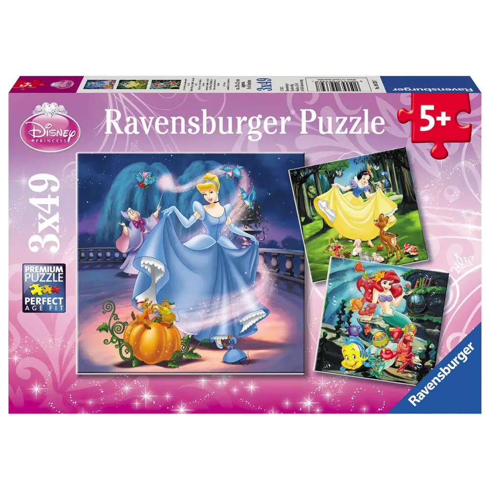 Disney Hercegnők puzzle 3x49db-os termékfotó