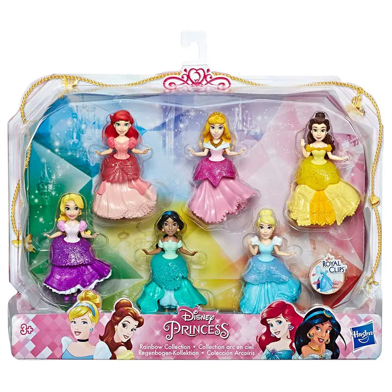 Disney Hercegnők Royal Clips csomag 6 figura 9cm termékfotó