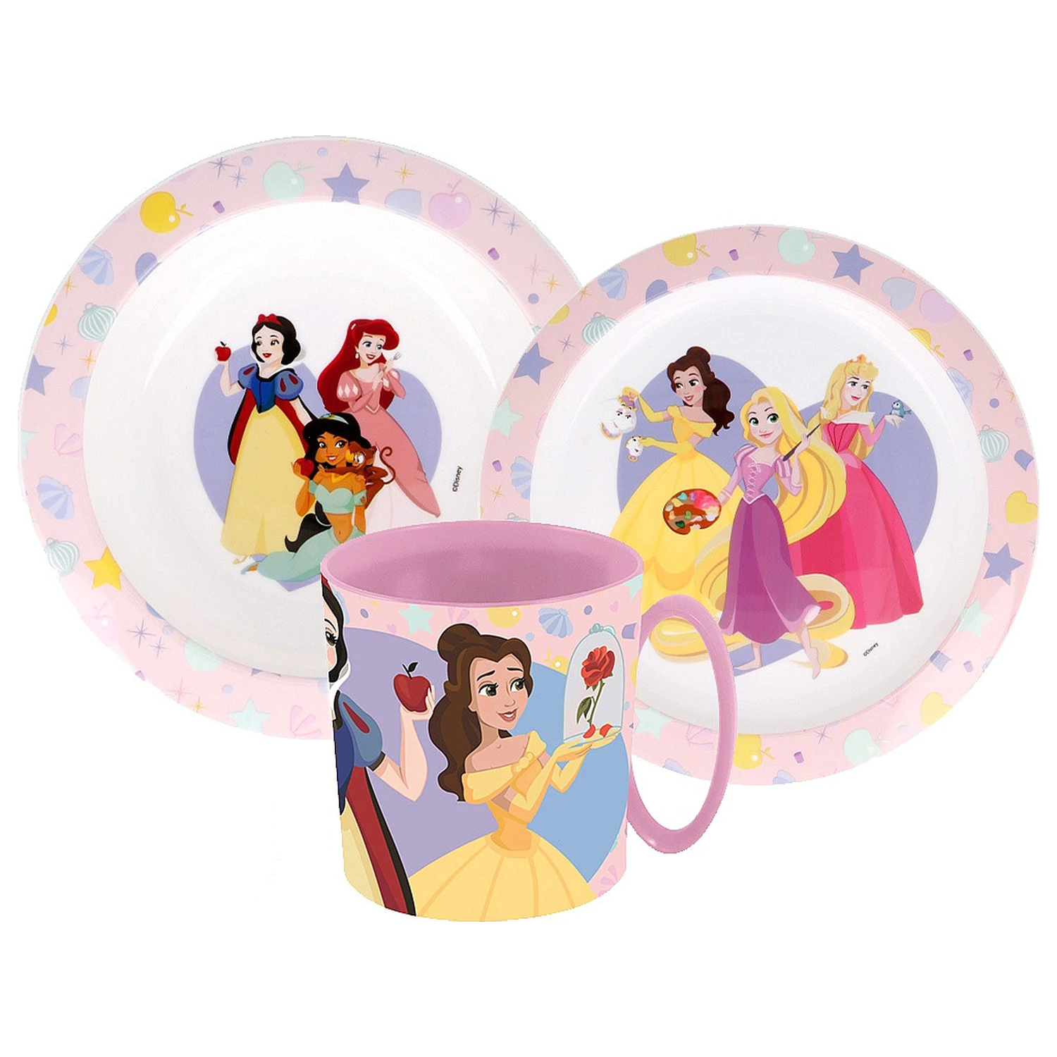 Disney Hercegnők True étkészlet, micro műanyag szett bögrével  termékfotó