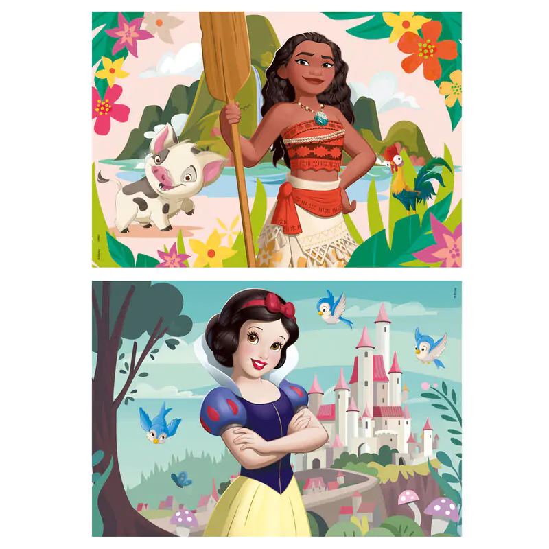 Disney Hercegnők Vaiana és Snow White fa puzzle 2x50db-os termékfotó