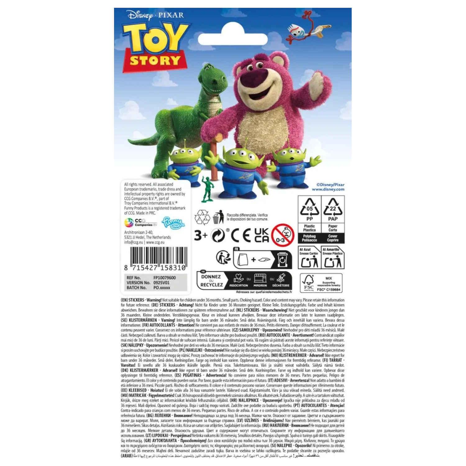 Disney Játékháború Playful Pals matrica termékfotó