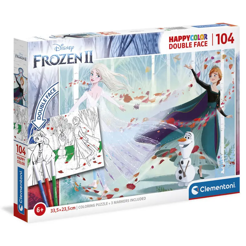 Disney Jégvarázs 2 Happy Color puzzle 104db-os termékfotó
