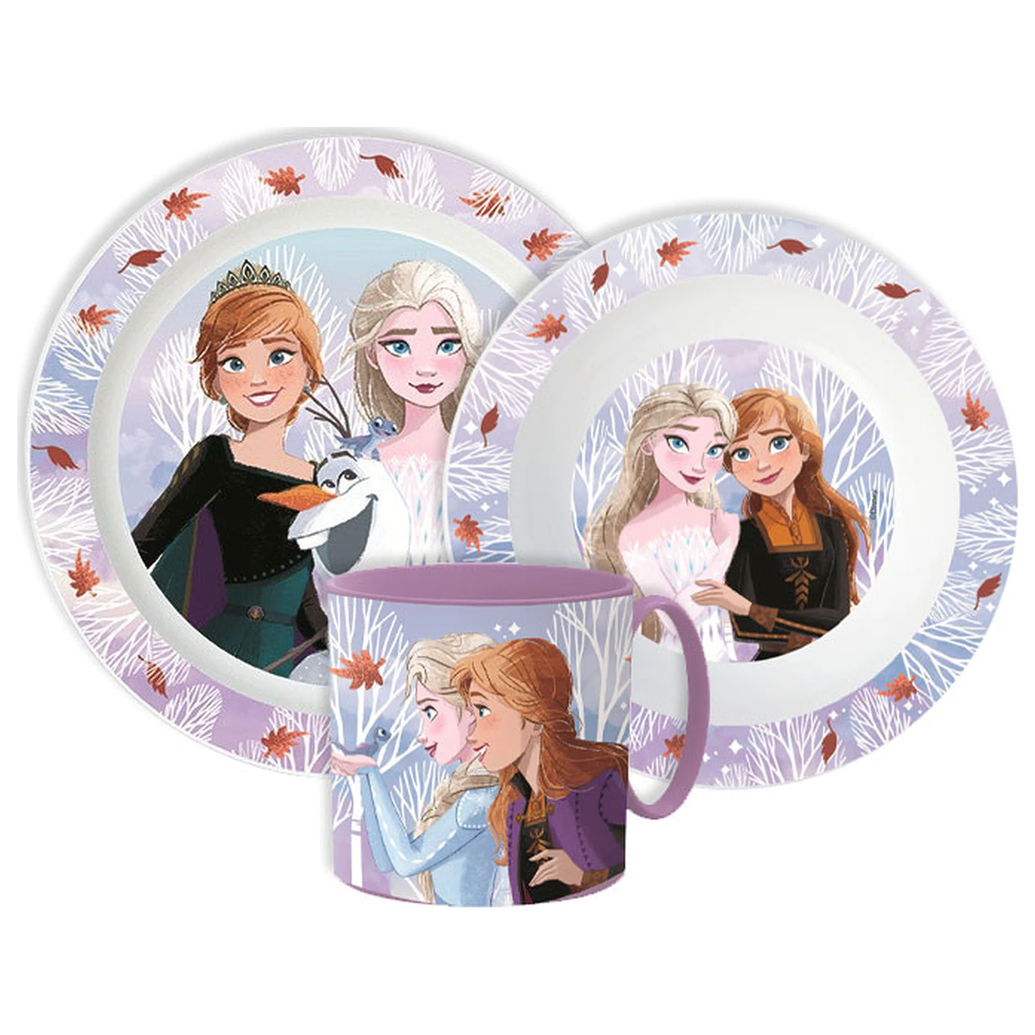 Disney Jégvarázs Autumn Leaves étkészlet, micro műanyag szett bögrével termékfotó