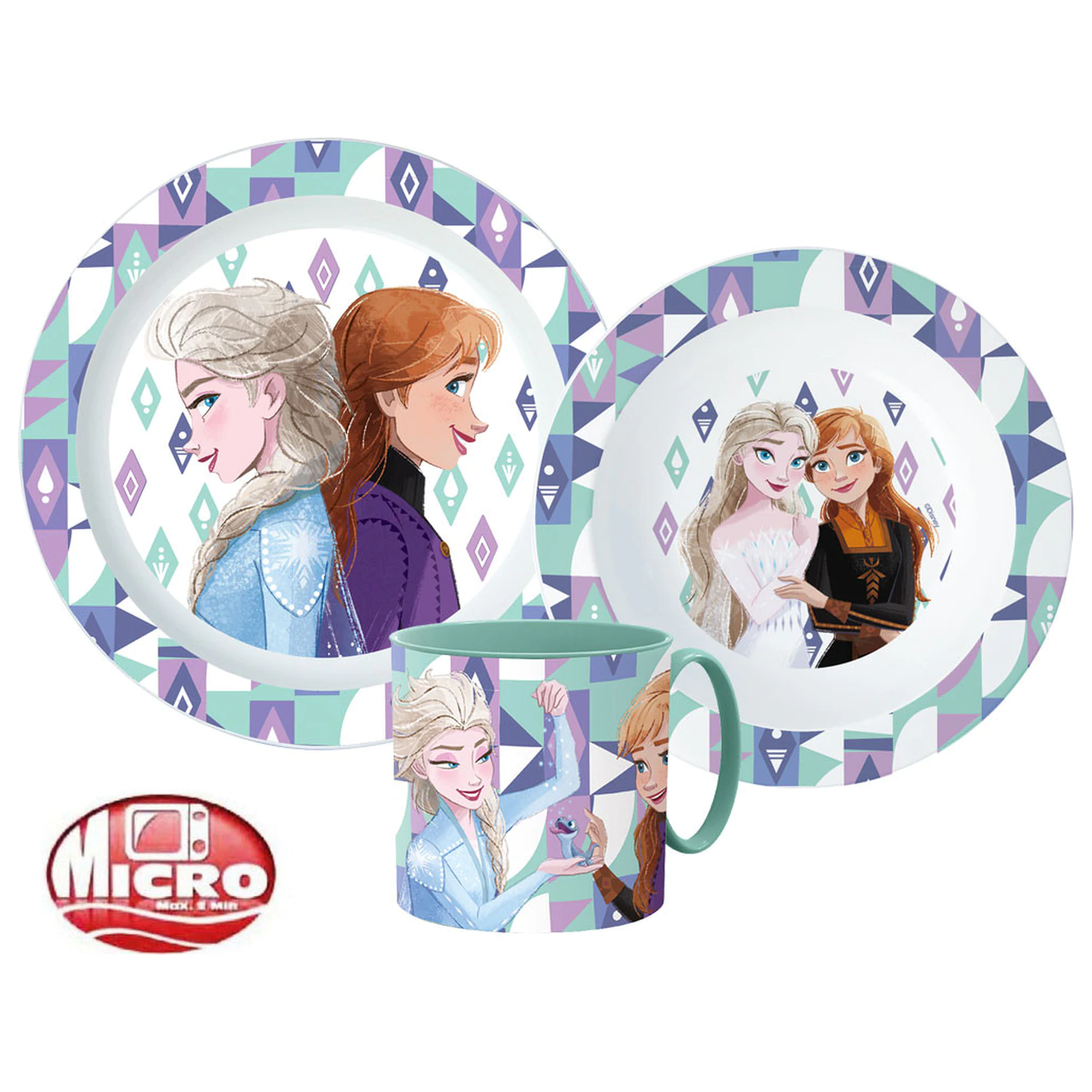 Disney Jégvarázs Ice Magic étkészlet, micro műanyag szett bögrével termékfotó