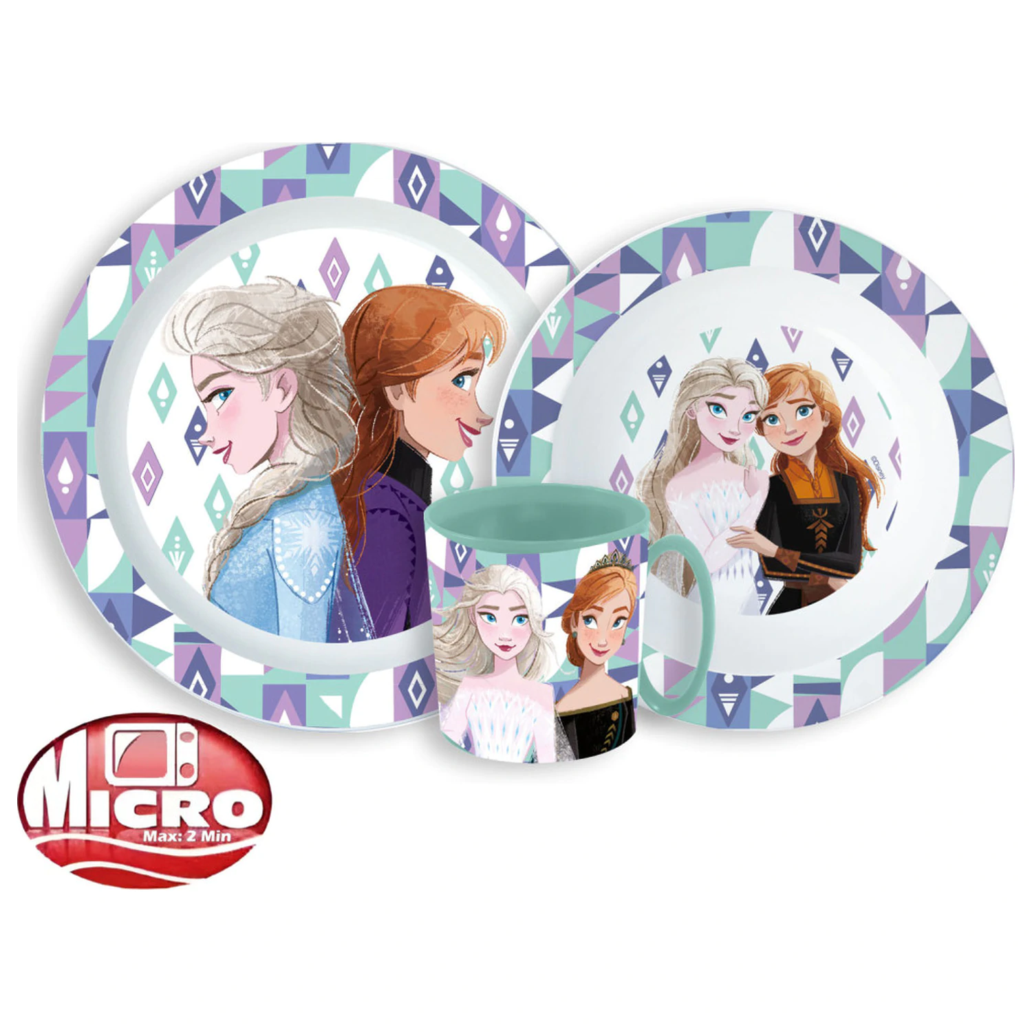 Disney Jégvarázs Ice Magic étkészlet, micro műanyag szett bögrével termékfotó