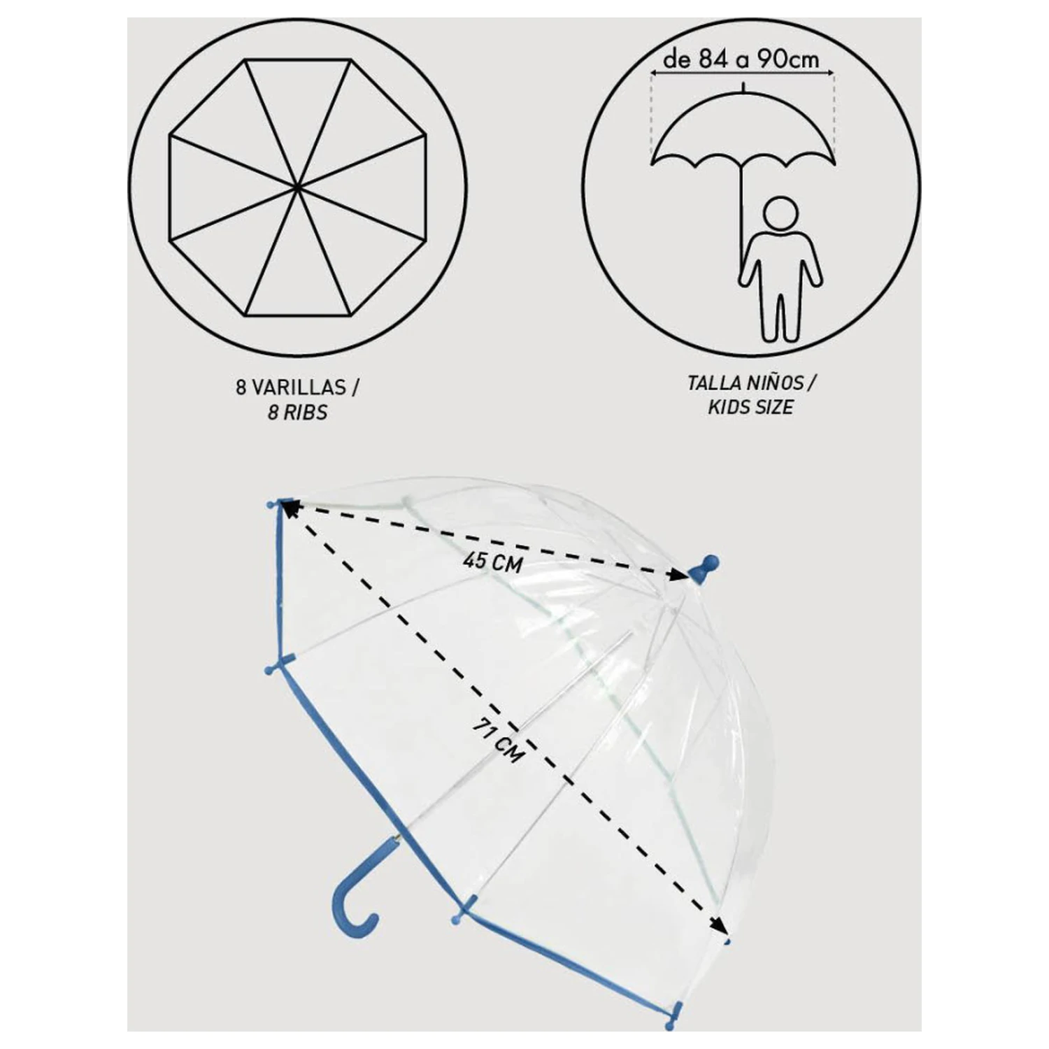 Disney Jégvarázs Sisterhood gyerek átlátszó esernyő termékfotó