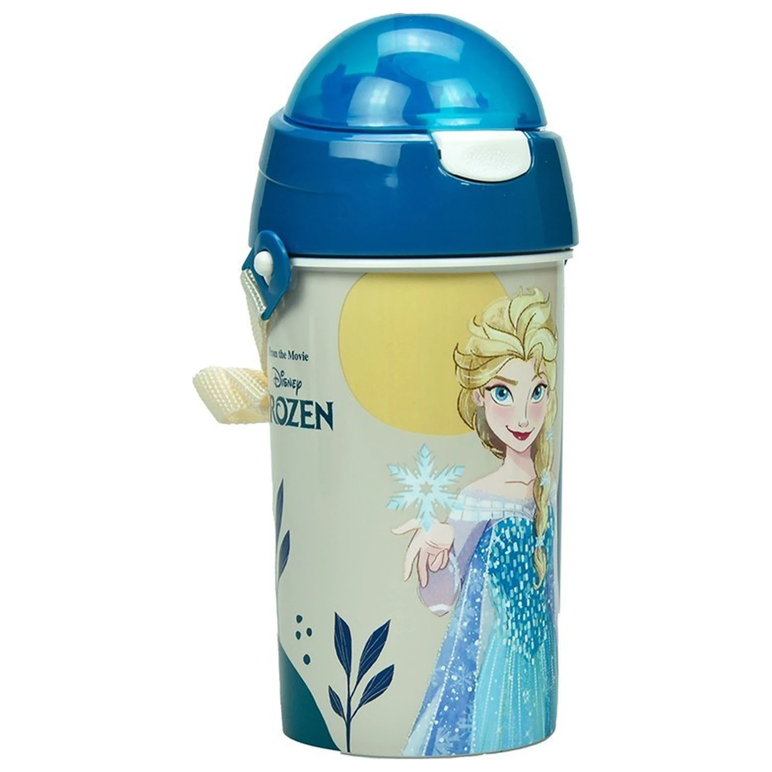Disney Jégvarázs Together We Lead műanyag szívószálas kulacs akasztóval 500 ml termékfotó