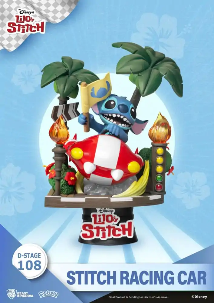 Disney: Lilo & Stitch - Stitch Racing Car PVC Diorama termékfotó