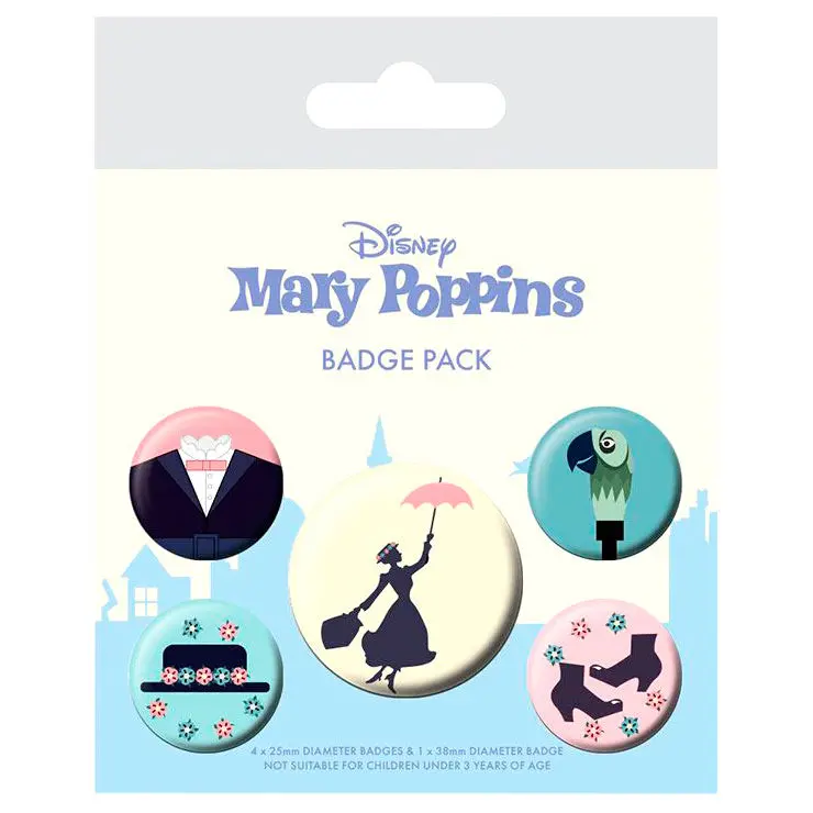 Disney Mary Poppins 5db-os kitűző csomag termékfotó