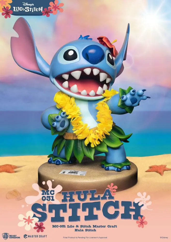 Disney Master Craft Hula Stitch szobor figura 38 cm termékfotó